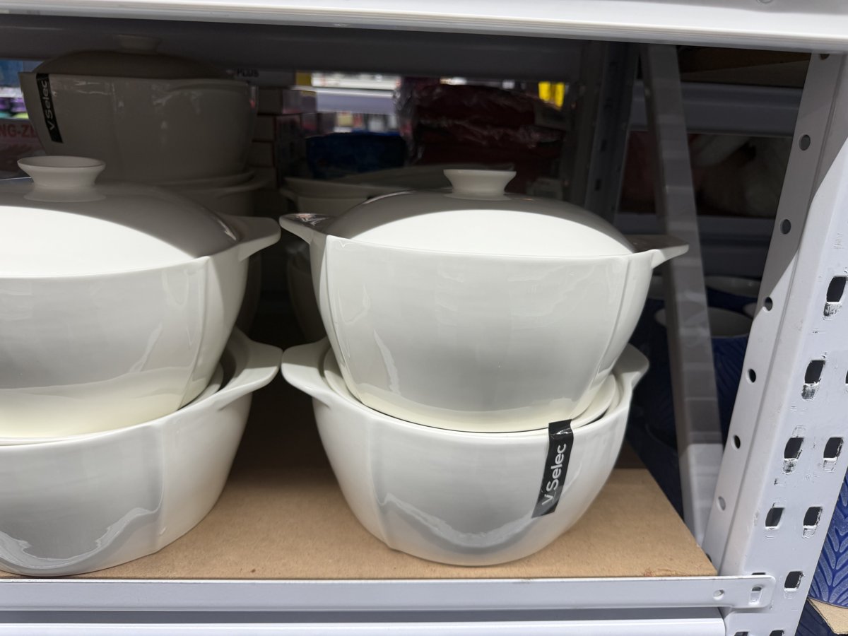 VSelec Ceramic Casserole Bowls with Lids