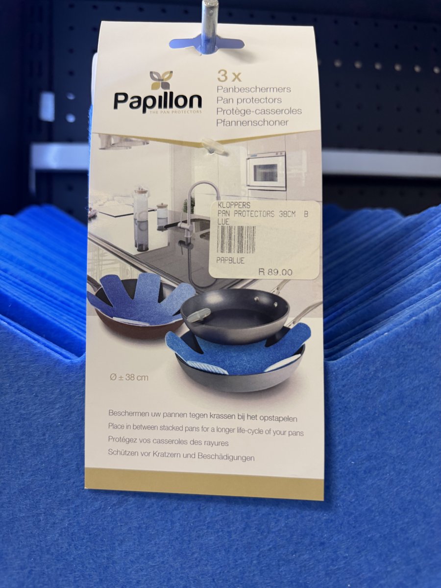 Papillon Pan Protectors 38cm Blue (3-pack)
