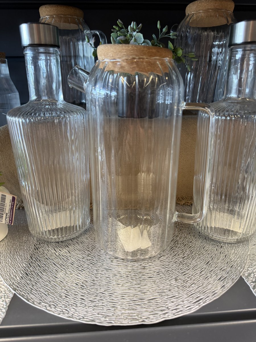 Home Classics Ribbed Glass Jug