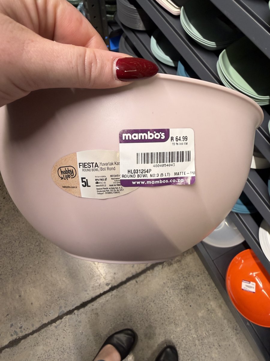 Hobby Life Fiesta Round Bowl 5L (Pink)