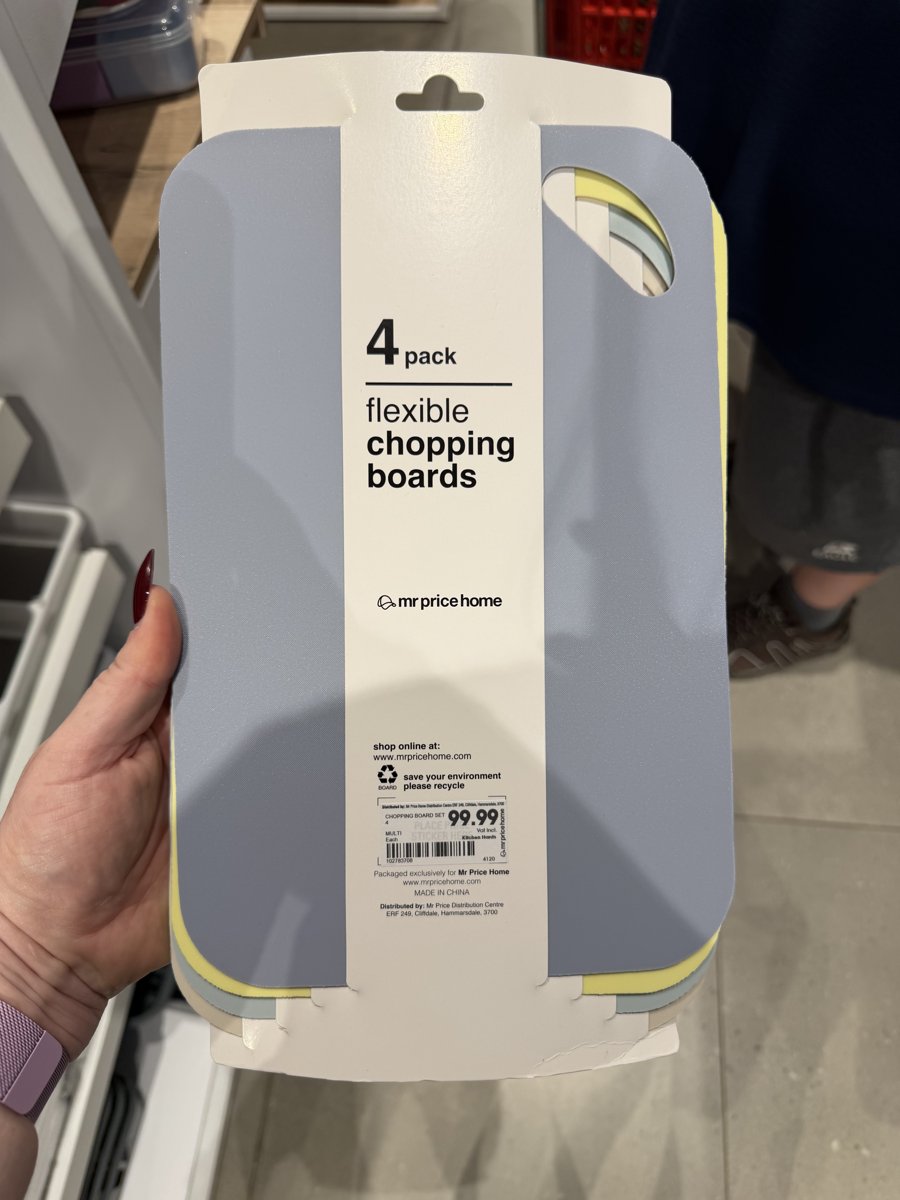 Mr Price Home 4-Pack Flexible Chopping Boards