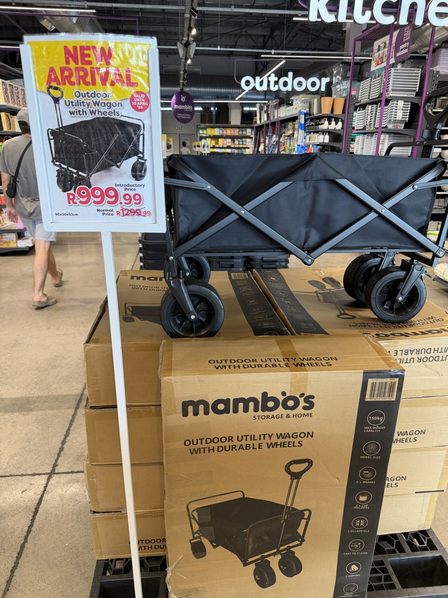 Mambo's Outdoor Utility Wagon with Durable Wheels